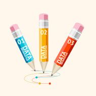 Vector business infographics with pencils N2