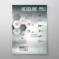 Abstract hexagonal infographic pattern Brochure flyer or report for business N2