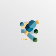 Modern abstract geometric info banner N243
