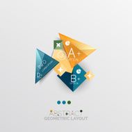 Modern abstract geometric info banner N245