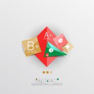 Modern abstract geometric info banner N251