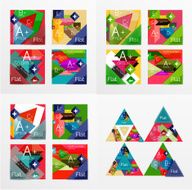 Flat design geometric info banners web boxes N8