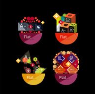 Set of abstract geometric shapes with options N124
