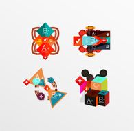 Set of abstract geometric shapes with options N125