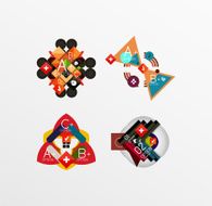 Set of abstract geometric shapes with options N126