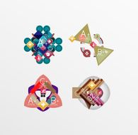 Set of abstract geometric shapes with options N128