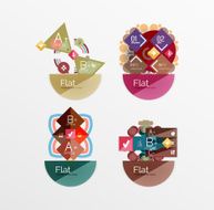 Set of abstract geometric shapes with options N129