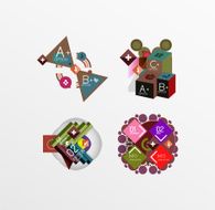 Set of abstract geometric shapes with options N131