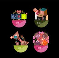 Set of abstract geometric shapes with options N134