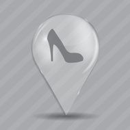 Shoes Glossy Icon Vector Illustration