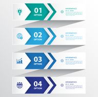 Design clean number banners template graphic or website layout N9
