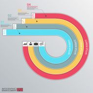 Abstract 3D paper Infographic N32