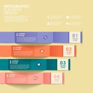 abstract origami banner infographics