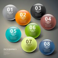 abstract 3d ball infographics