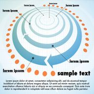 Infographic circle arrows