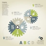 Info graphic gear wheel