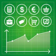 Vector set with finance and business icons