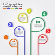 Infographic report template with lines and icons Vector N11