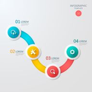 modern vector abstract 3d ring infographic elements N3