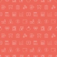 financial line icon pattern set N3