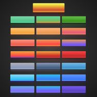 Flat user interface vector set for website development and mobile