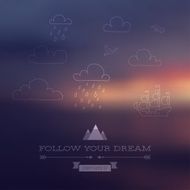 Vector poster Travel theme