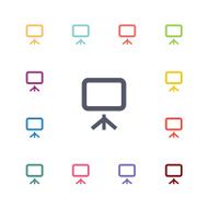 board flat icons set