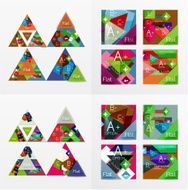 Flat design geometric info banners web boxes N10
