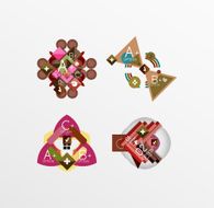 Set of abstract geometric shapes with options N141