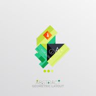 Modern abstract geometric info banner N254