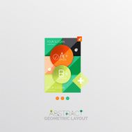 Modern abstract geometric info banner N256