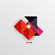 Modern abstract geometric info banner N258