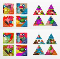 Flat design geometric info banners web boxes N11