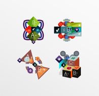 Set of abstract geometric shapes with options N143