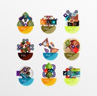 Set of abstract geometric shapes with options N144