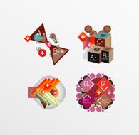 Set of abstract geometric shapes with options N145