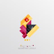 Modern abstract geometric info banner N260
