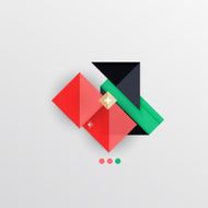 Modern abstract geometric info banner N262