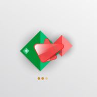 Modern abstract geometric info banner N265