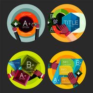 Set of flat design circle option infographics concepts N89