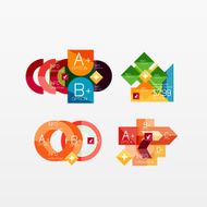 Collection of modern business infographic templates N57