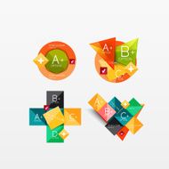 Collection of modern business infographic templates N58