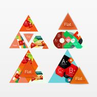 Modern paper info banner layout set N10