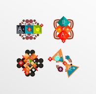 Set of abstract geometric shapes with options N146