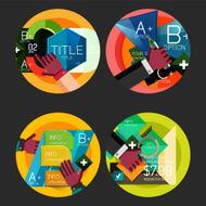 Set of flat design circle option infographics concepts N90