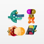 Set of modern geometric infographic web layouts N89