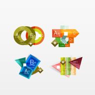 Set of modern geometric infographic web layouts N90