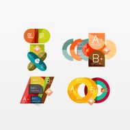 Set of modern geometric infographic web layouts N91