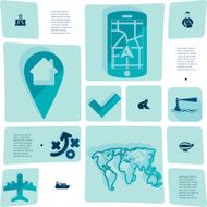navigation flat infographic N18
