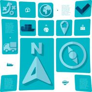 navigation flat infographic N21